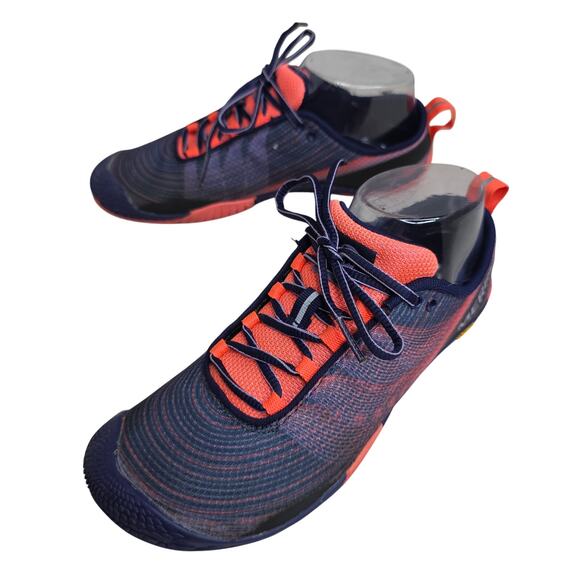 Merrell 6.5 EU37 Vapor Orange Navy Barefoot Sneakers Strings. Lightweight Vibram - Picture 1 of 11
